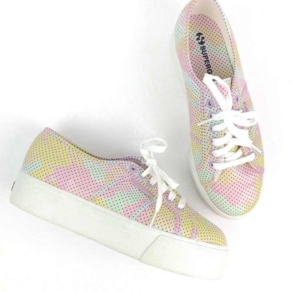 Superga Pink Fantasy Platform Sneakers